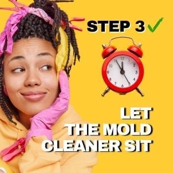 How to Remove Mold From Shower - How To Step 3 - Let The Mold Cleaner Sit