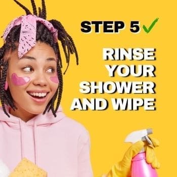 How to Remove Mold From Shower - How To Step 5 - Rinse Your Shower And Wipe
